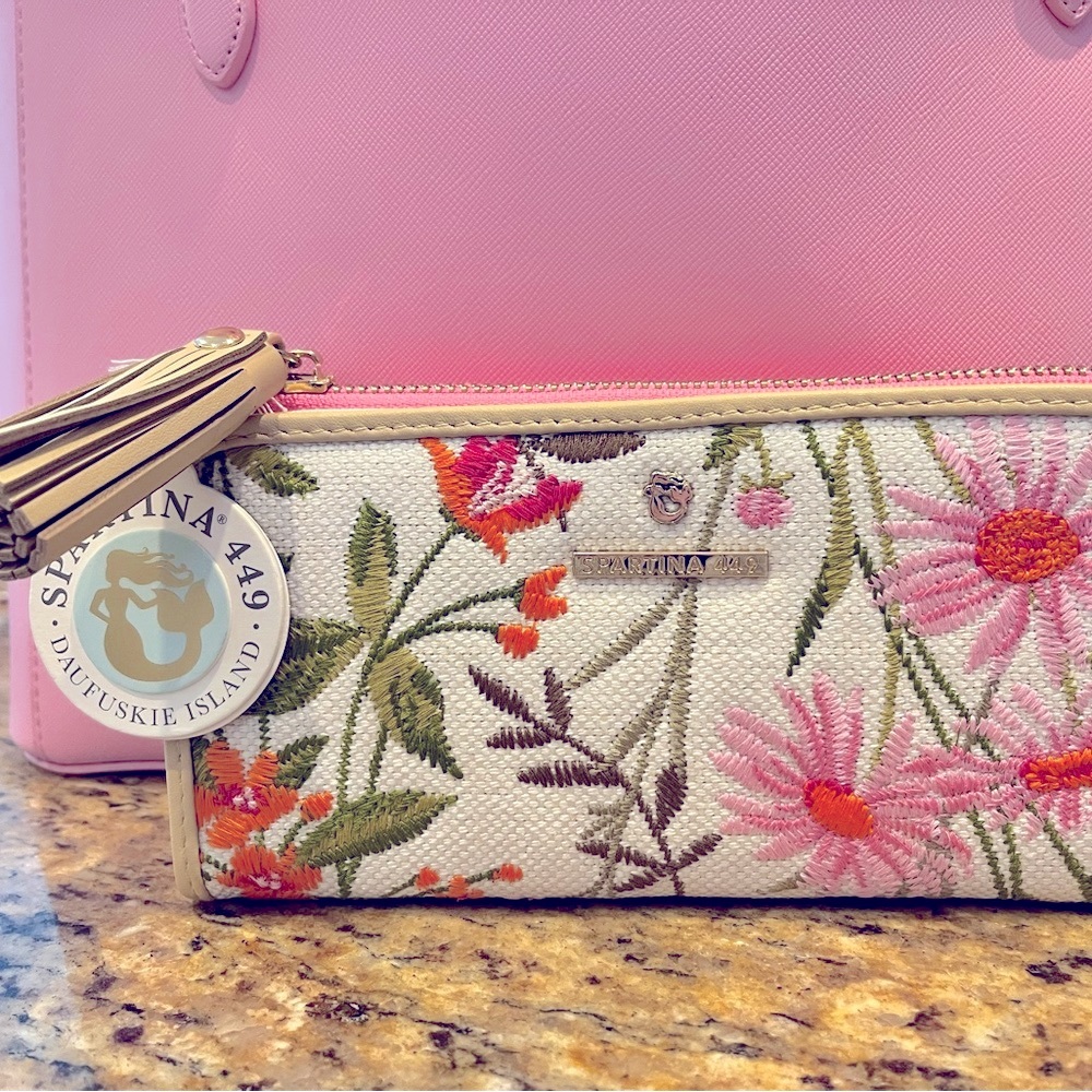 NWT Spartina Audubon Wildflower Snap Wallet